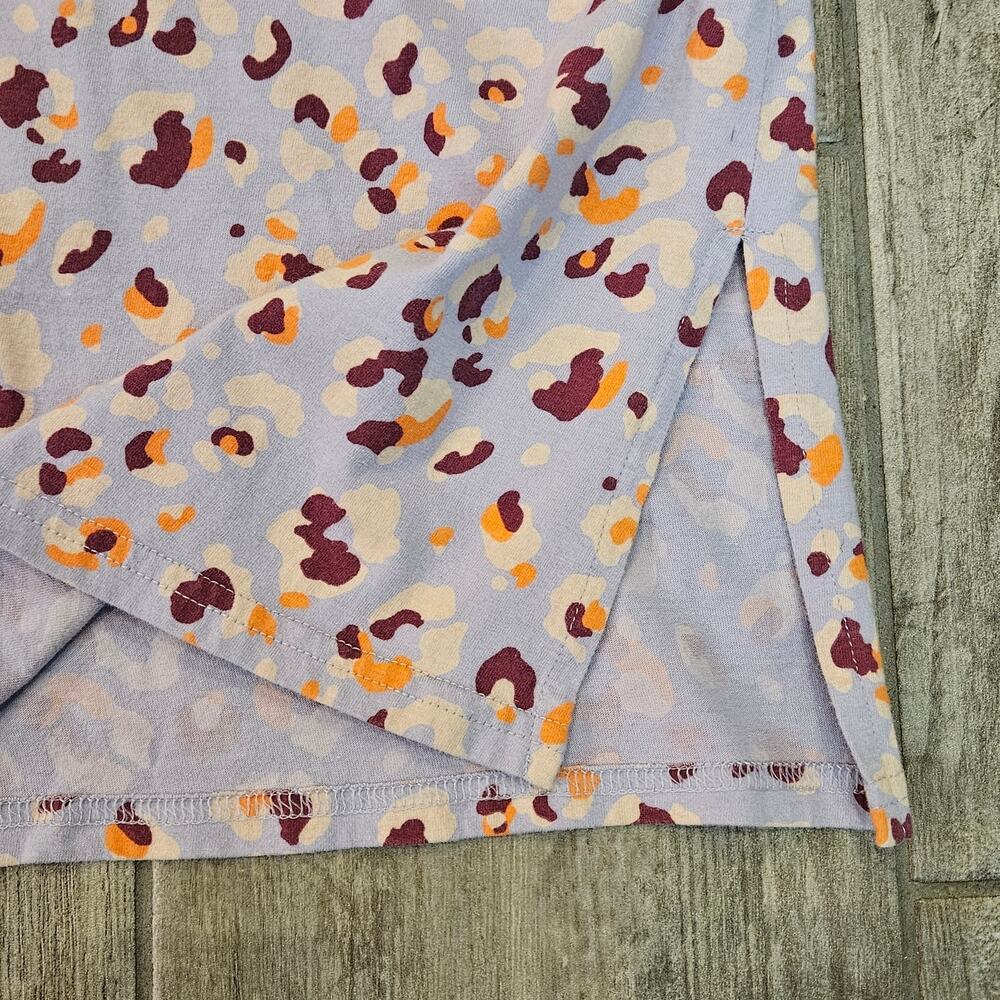 Pact Organic Cotton Slip‎ Dress Womens XL Purple Orange Print Cross Back Casual - Picture 4 of 10